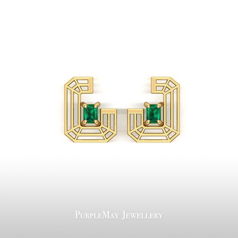  PurpleMay Jewellery – Emerald Earrings