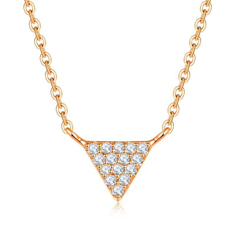 diamond triangle pendant