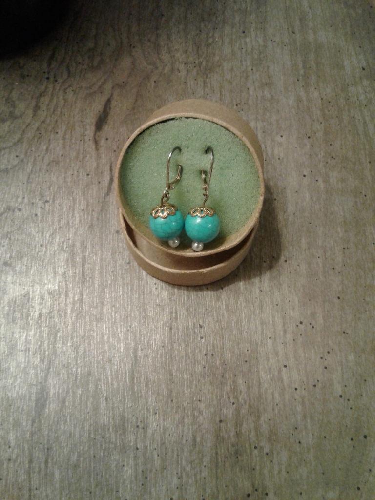 beautiful blue drop pendent earrings to brighten the day and your outfit - Always Better Buys