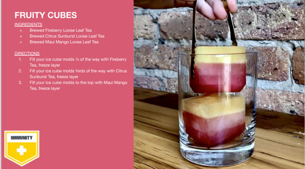 Colorful Fruity Ice Cubes with Tiesta Tea
