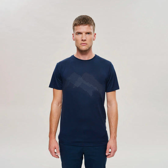 The Merino Wool T-Shirt Mountain Navy Blue Woolday 1#color_navy-blue