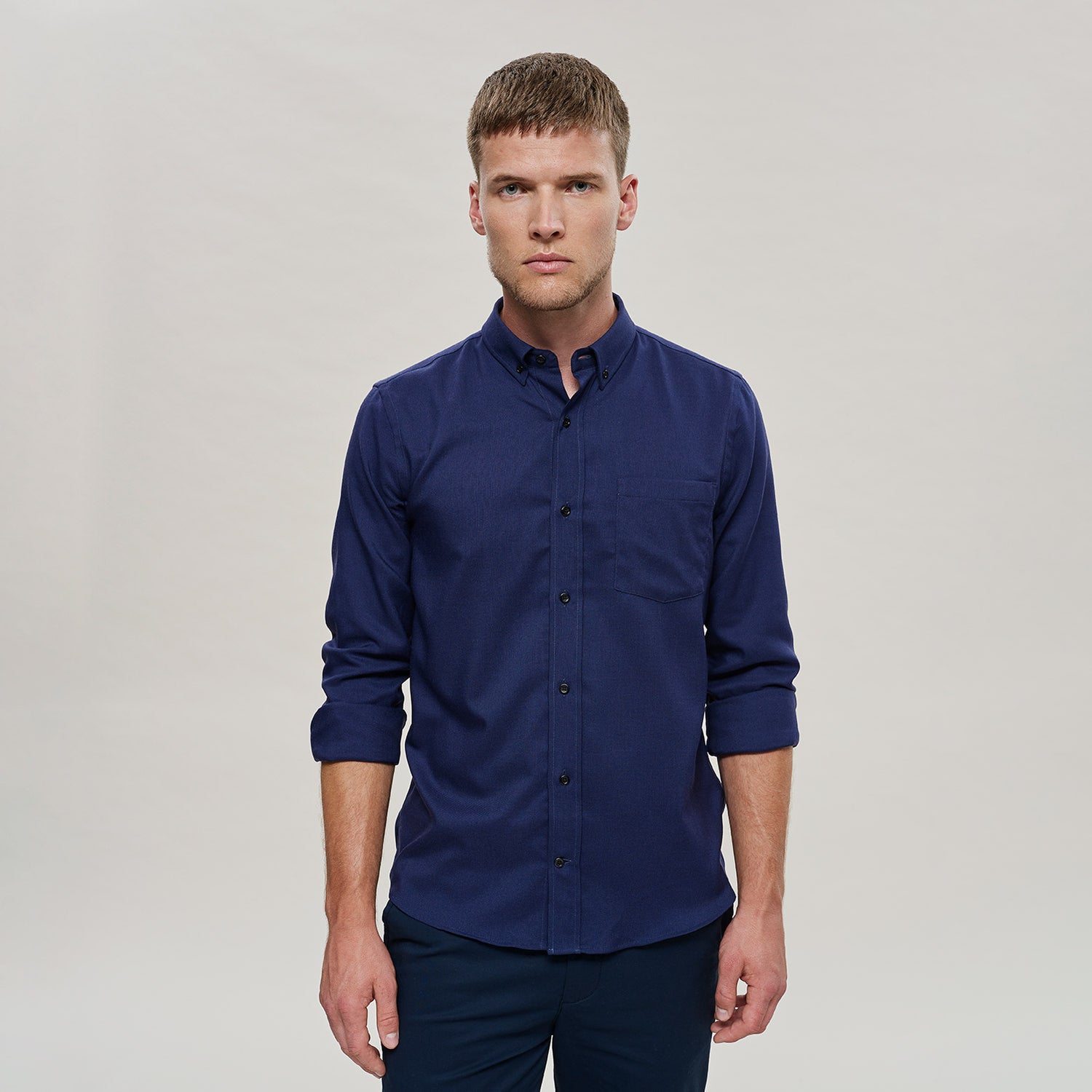 The Merino Wool Oxford Shirt - Timless OCBD Button Down - Woolday