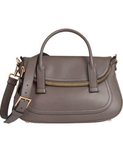 Tom Ford Jennifer Medium Textured-Leather Shoulder Bag in Brown