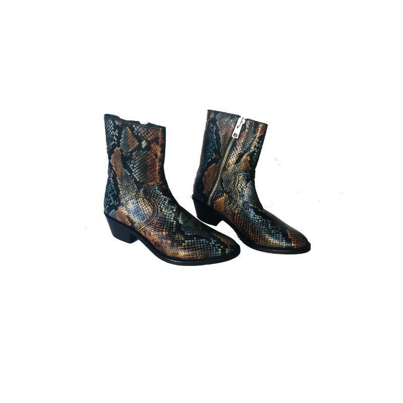 zadig and voltaire snakeskin boots