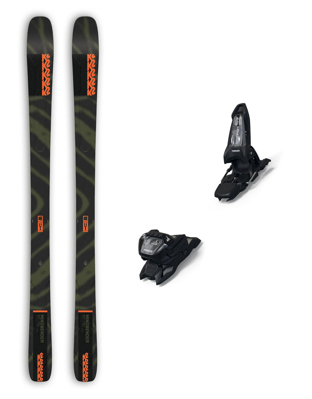 K2 Mindbender 89 Ti Skis + Marker Griffon Bindings Package 2023