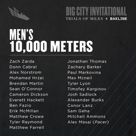 Big City Invitational Men's 10K