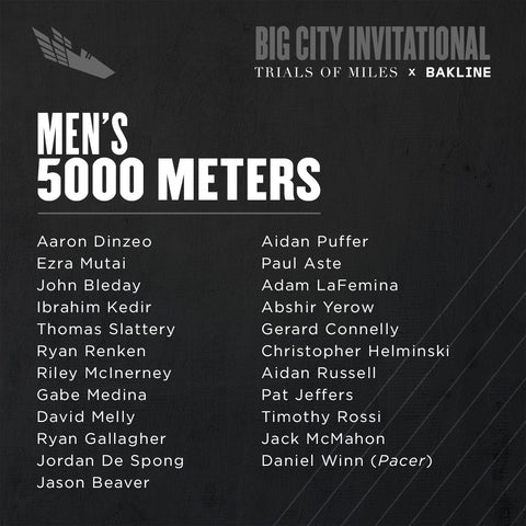 Big City Invitational Men's 5K