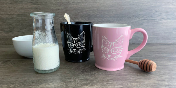 Glasses Cat mugs