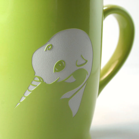 sandblasted mug by Bread and Badger