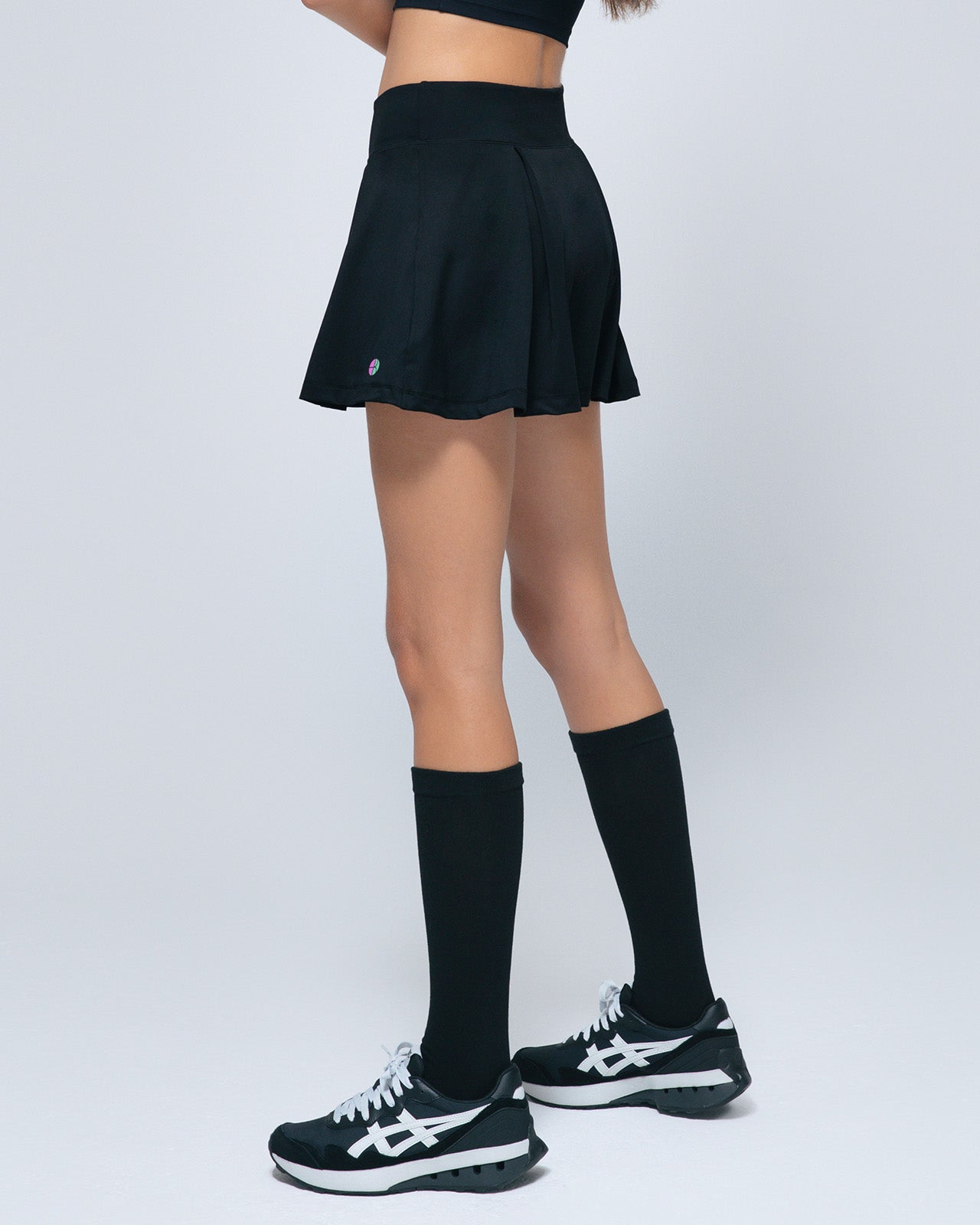 Barrel Fit Club Flare Skirt-BLACK_image6