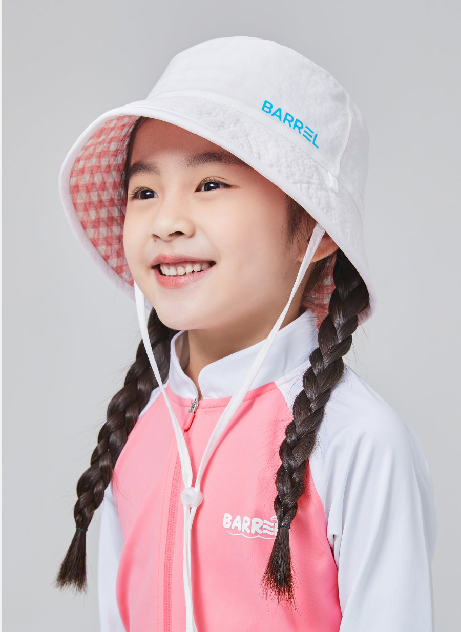 Barrel Kids Reversible Aqua Bucket Hat-WHITE – optcool.com