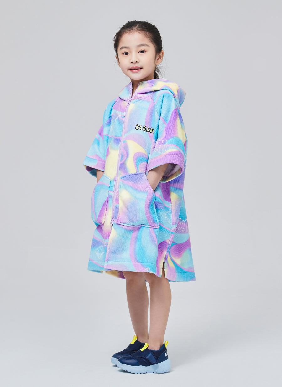 Barrel Kids Swell ZipUp Poncho Towel-COTTON CANDY_image2