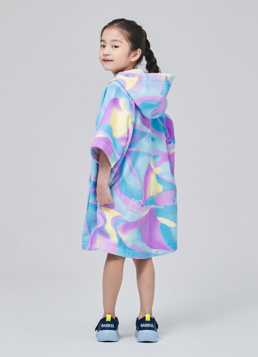 Barrel Kids Swell ZipUp Poncho Towel-COTTON CANDY_image4