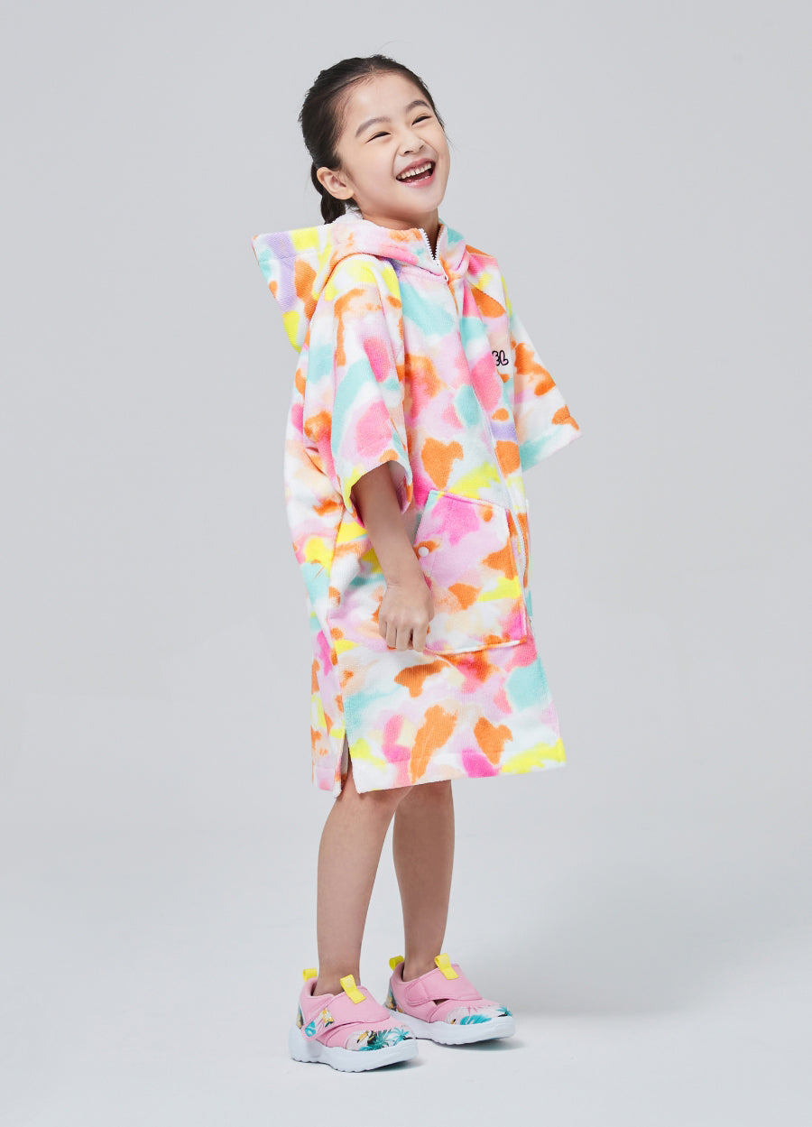 Barrel Kids Swell ZipUp Poncho Towel-FEATHER PIN_image3