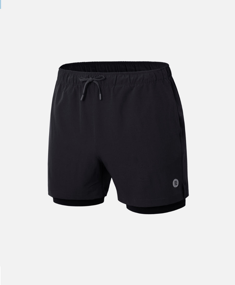 Barrel Men Essential Half Leggings Shorts-BLACK_image2