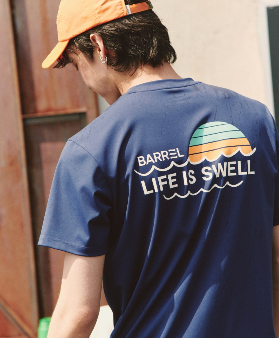 Barrel Men Vibe Sunset S/S Rashguard-BLUE_image2