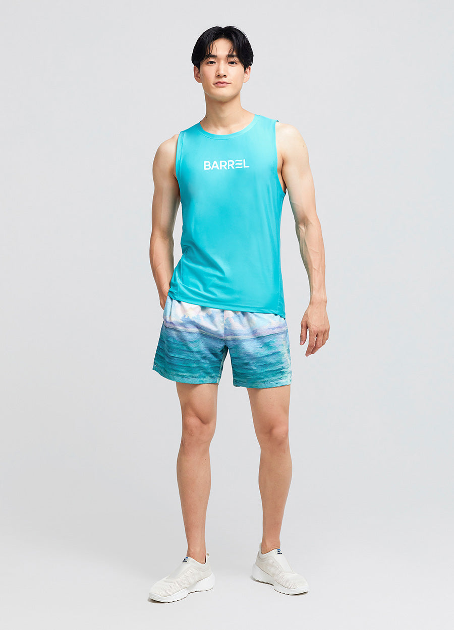 Barrel Mens Ocean Sleeveless Rashguard-MINT_image1