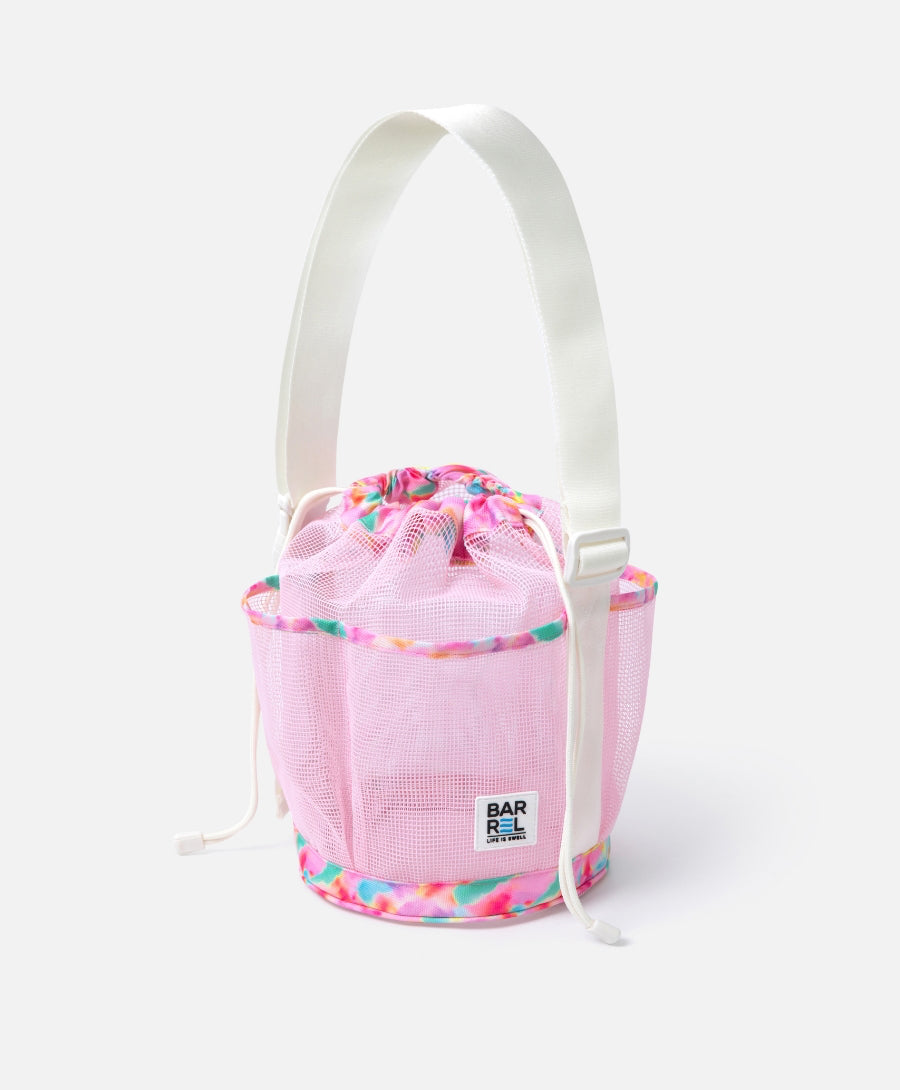 Barrel Mesh Shower Totebag-PINK