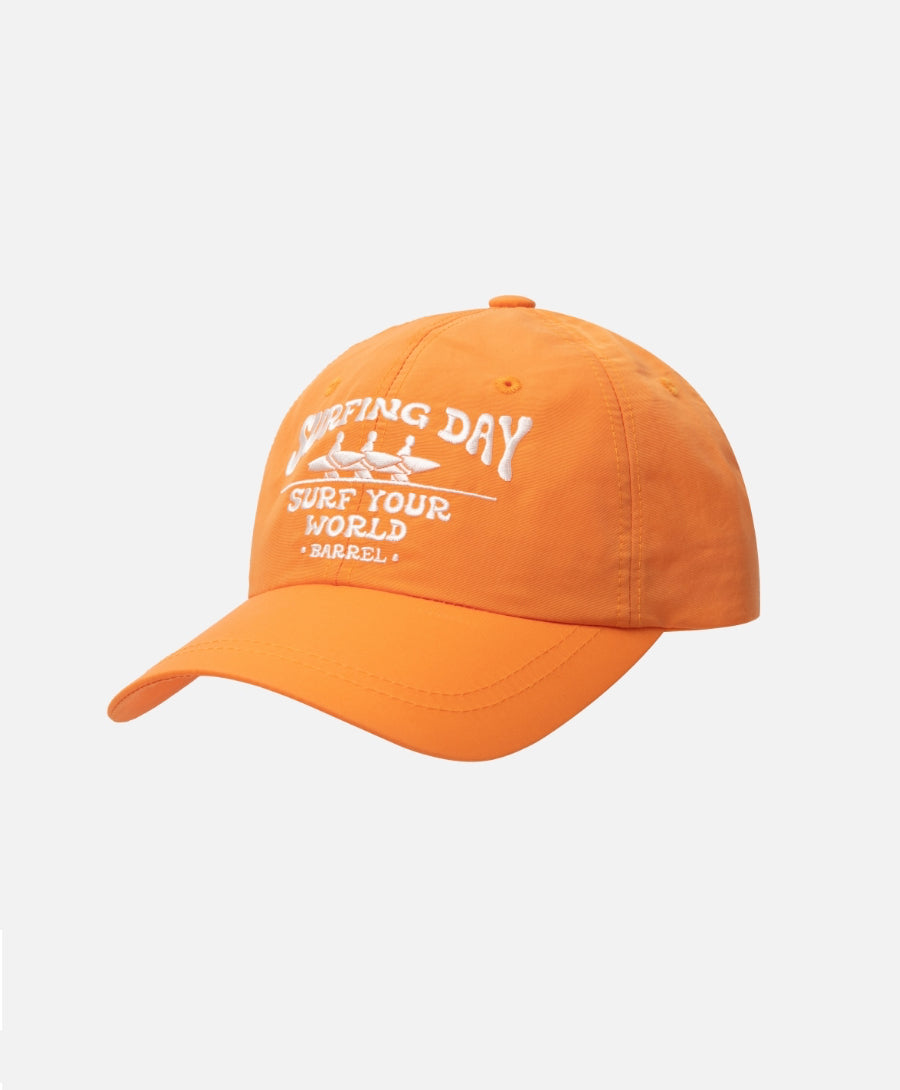 Barrel Surfer Nylon Ball Cap-ORANGE_image