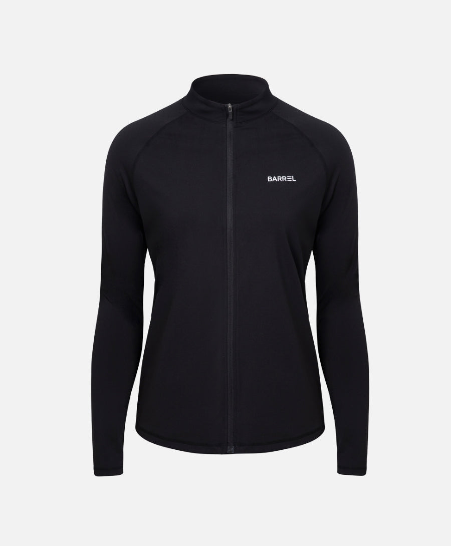 Barrel Women Essential Zip-Up Rashguard-BLACK_image1