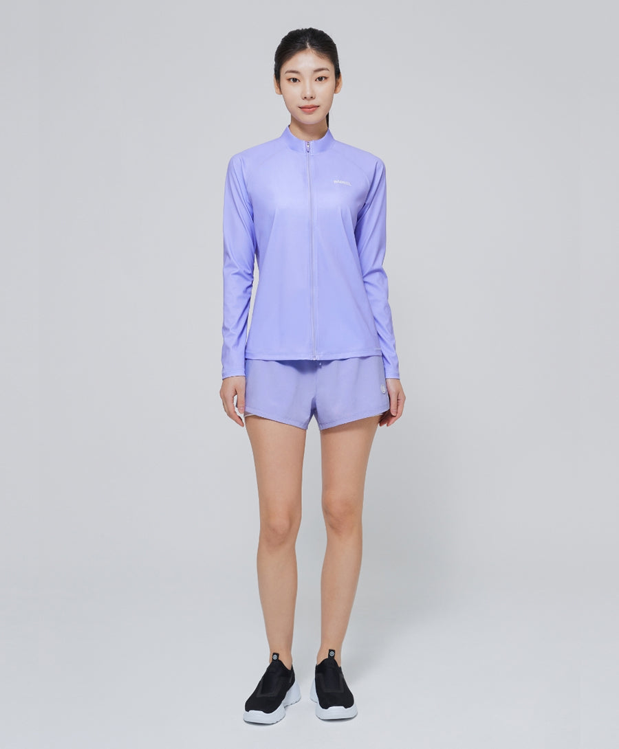 Barrel Women Essential Zip-Up Rashguard-PURPLE_image3