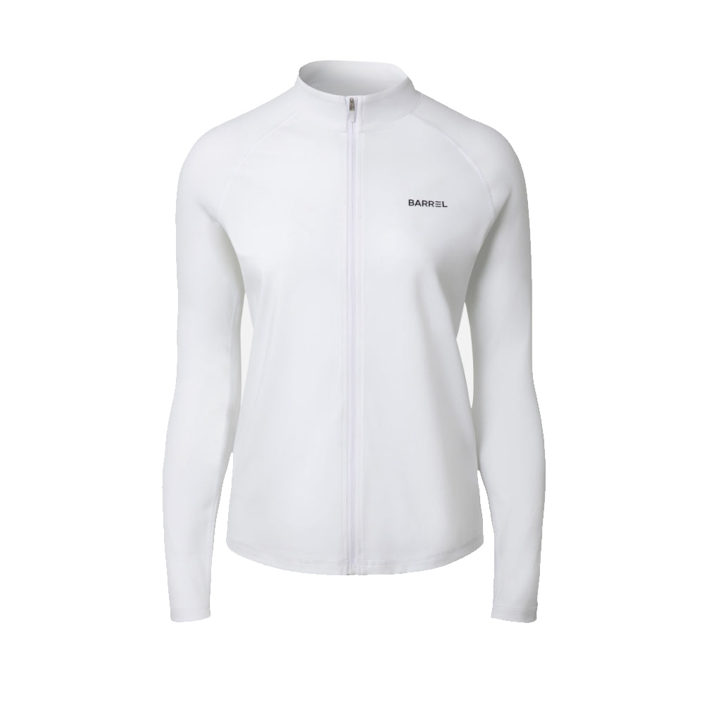 Barrel Women Essential Zip-Up Rashguard-WHITE_image1