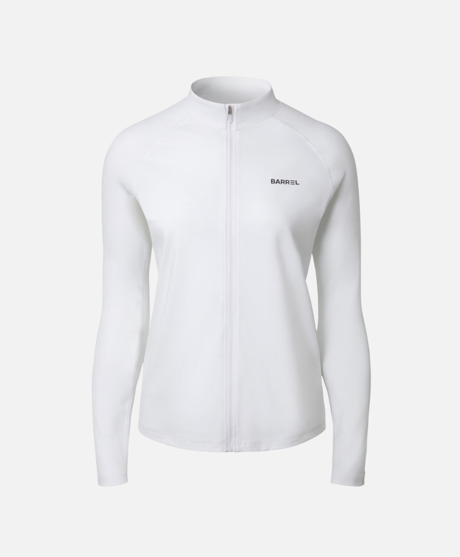 Barrel Women Essential Relax ZipUp Rashguard-WHITE_image1