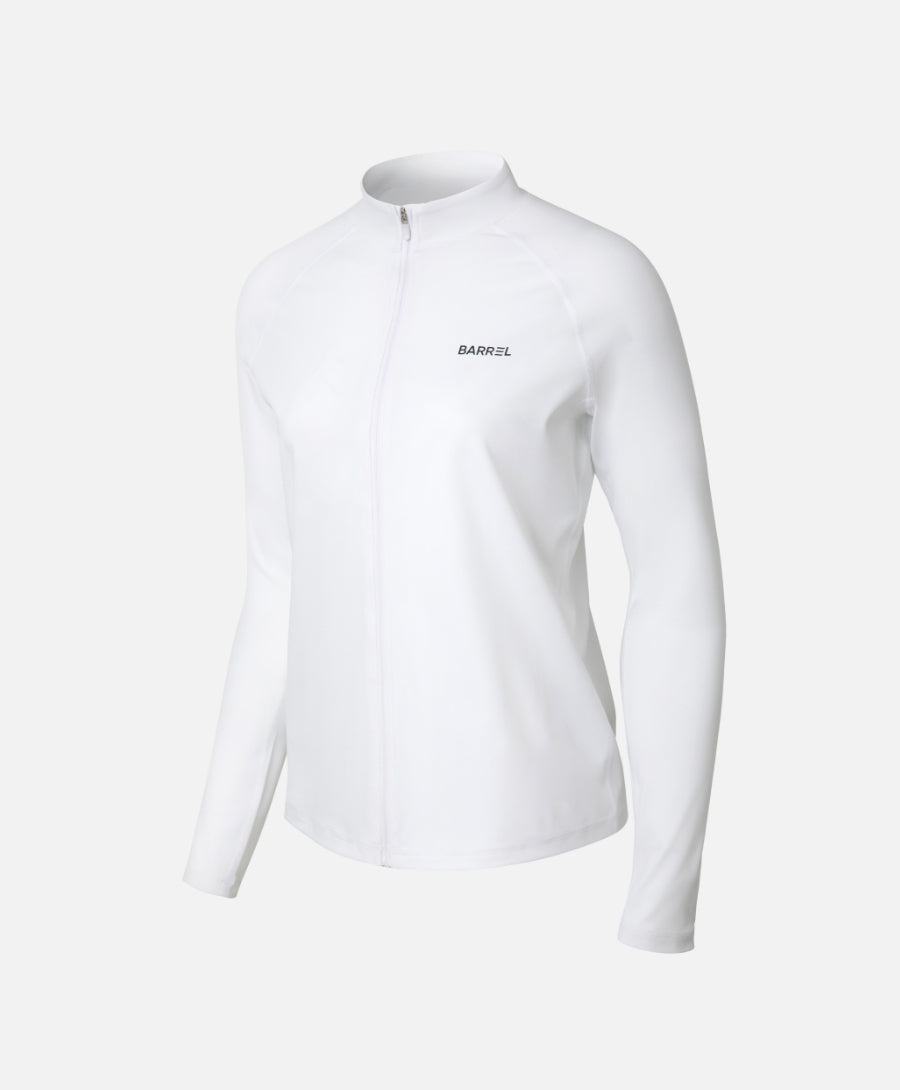 Barrel Women Essential Relax ZipUp Rashguard-WHITE_image2