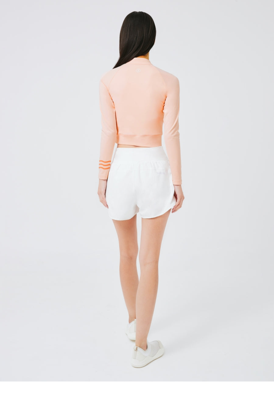 Barrel Women Resort Half Zip Crop Rashguard-PEACH_image5