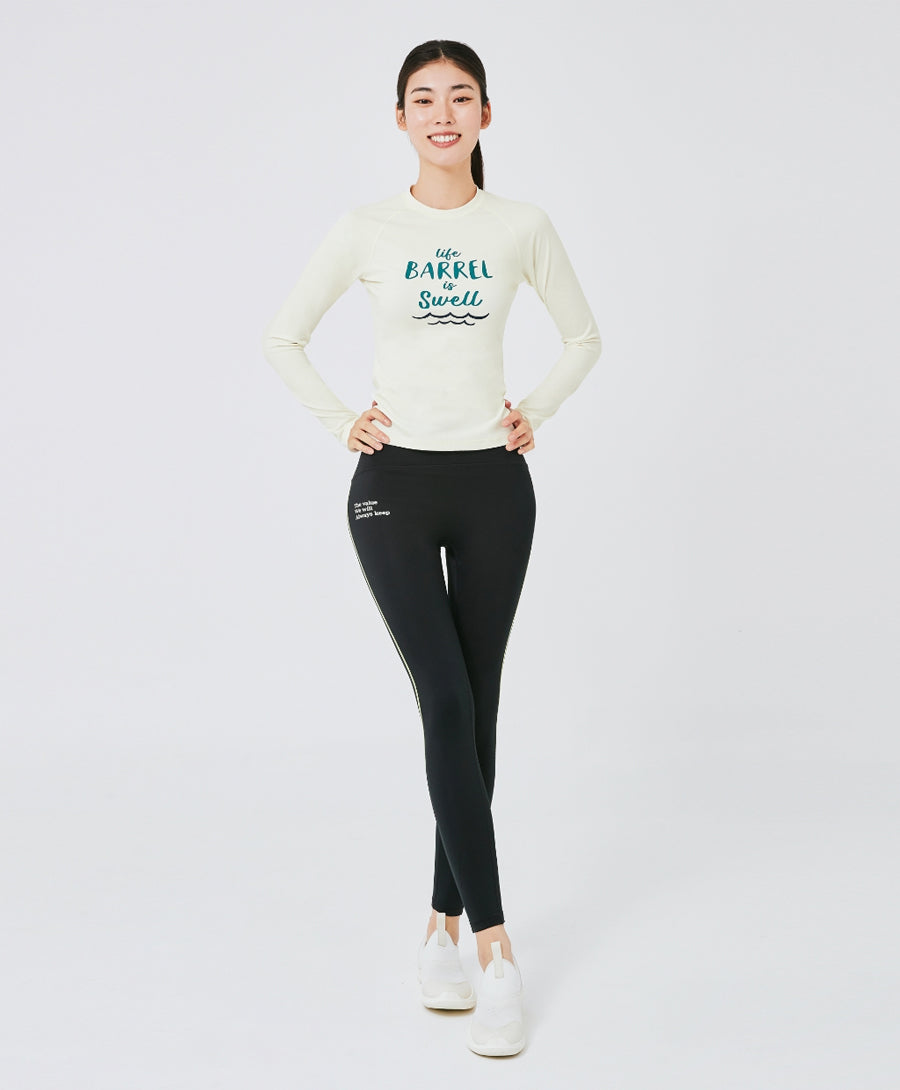 Barrel Women Vibe 9" Water Leggings-BLACK_image3