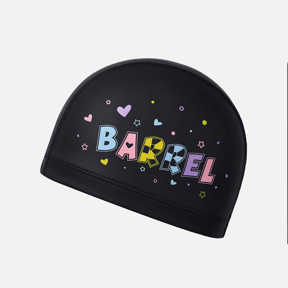 Barrel Candy Silicone Coating Swim Cap-BLACK_image1