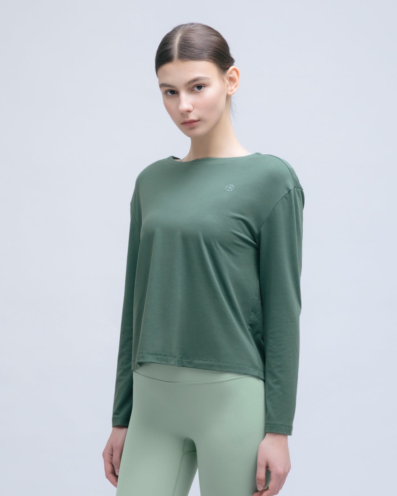 Barrel Fit Cover Up Long Sleeve-GREEN_image2