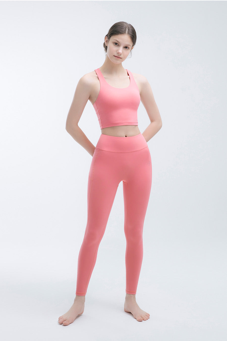 Barrel Fit Easy Up Leggings-CORAL_image2