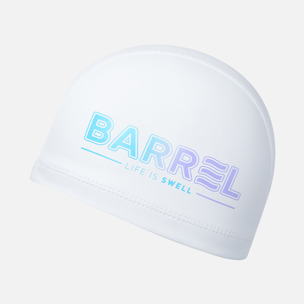 Barrel Kids Aurora Silitex Swim Cap-WHITE_image1