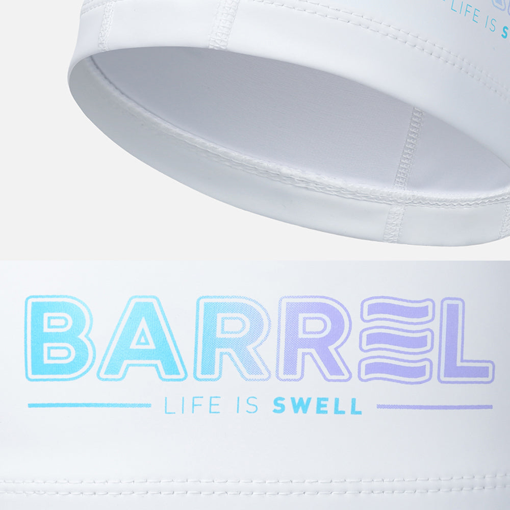 Barrel Kids Aurora Silitex Swim Cap-WHITE_image2