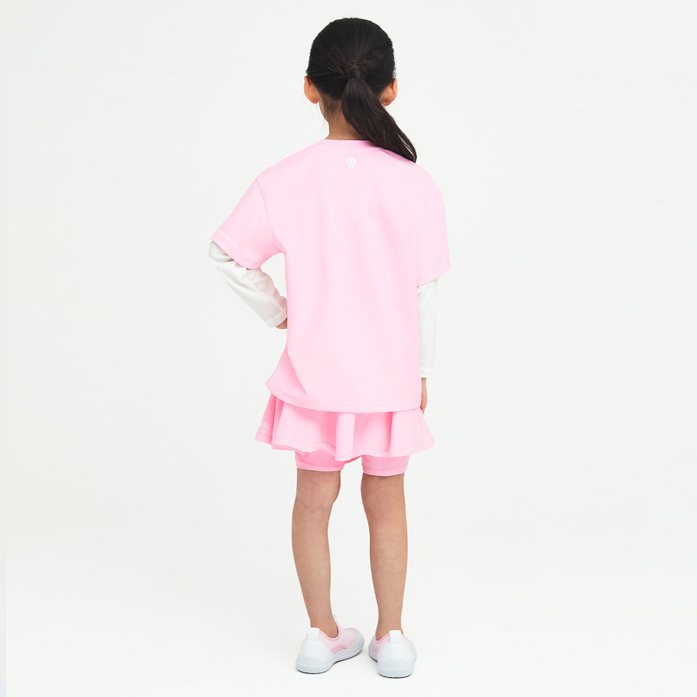 Barrel Kids Essential Half Leggings Skirt-PINK_image2