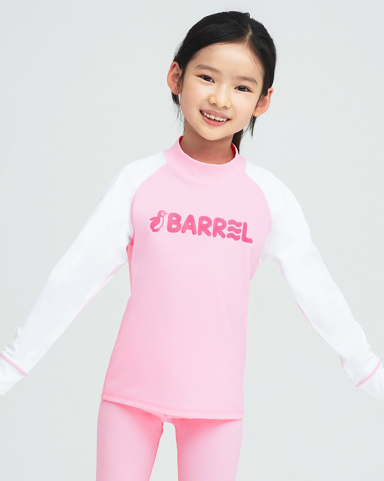 Barrel Kids Essential Rash Guard-PINK_image1