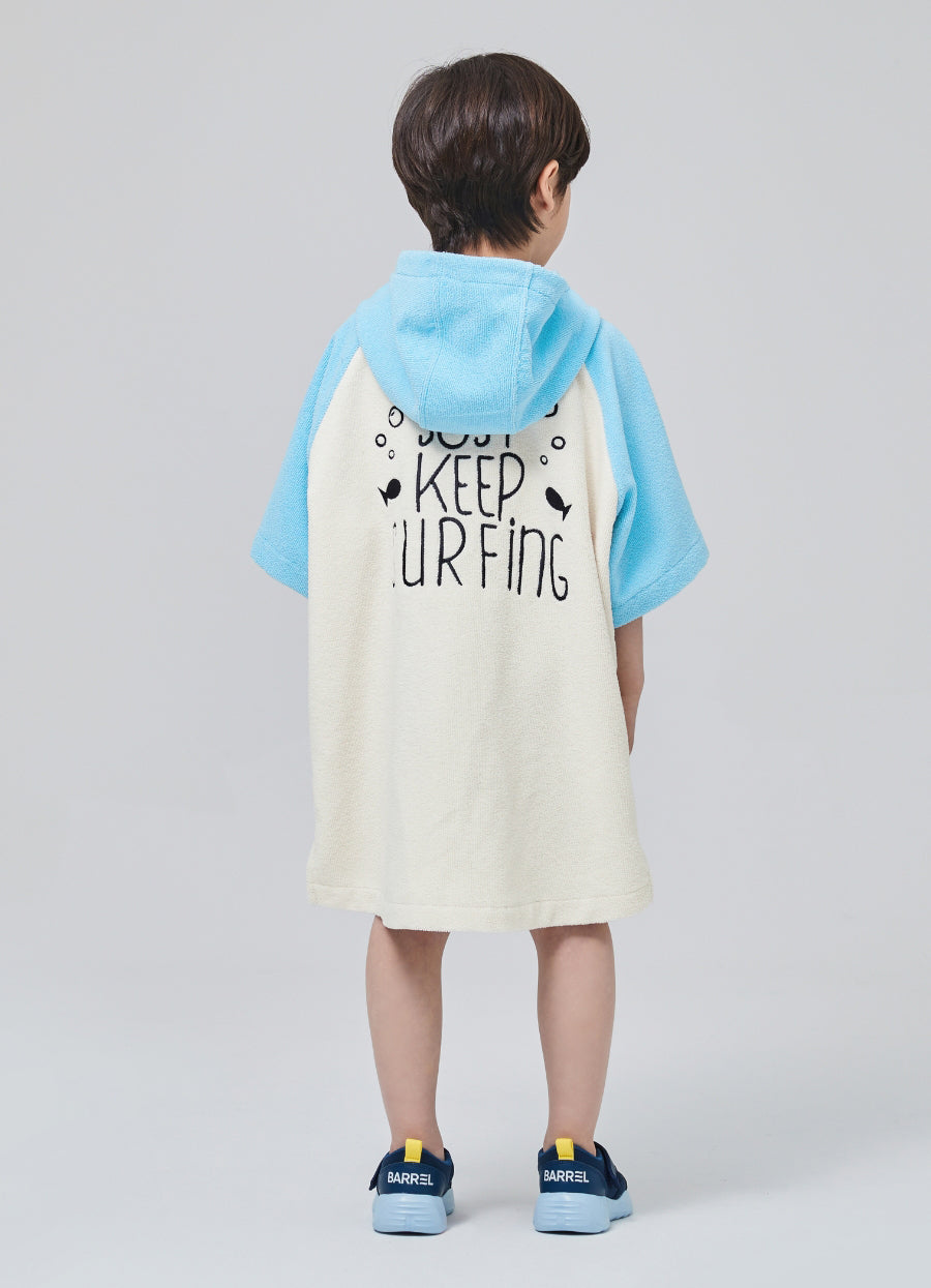 Barrel Kids Raglan Zip-Up Poncho Towel-SKYBLUE_image4