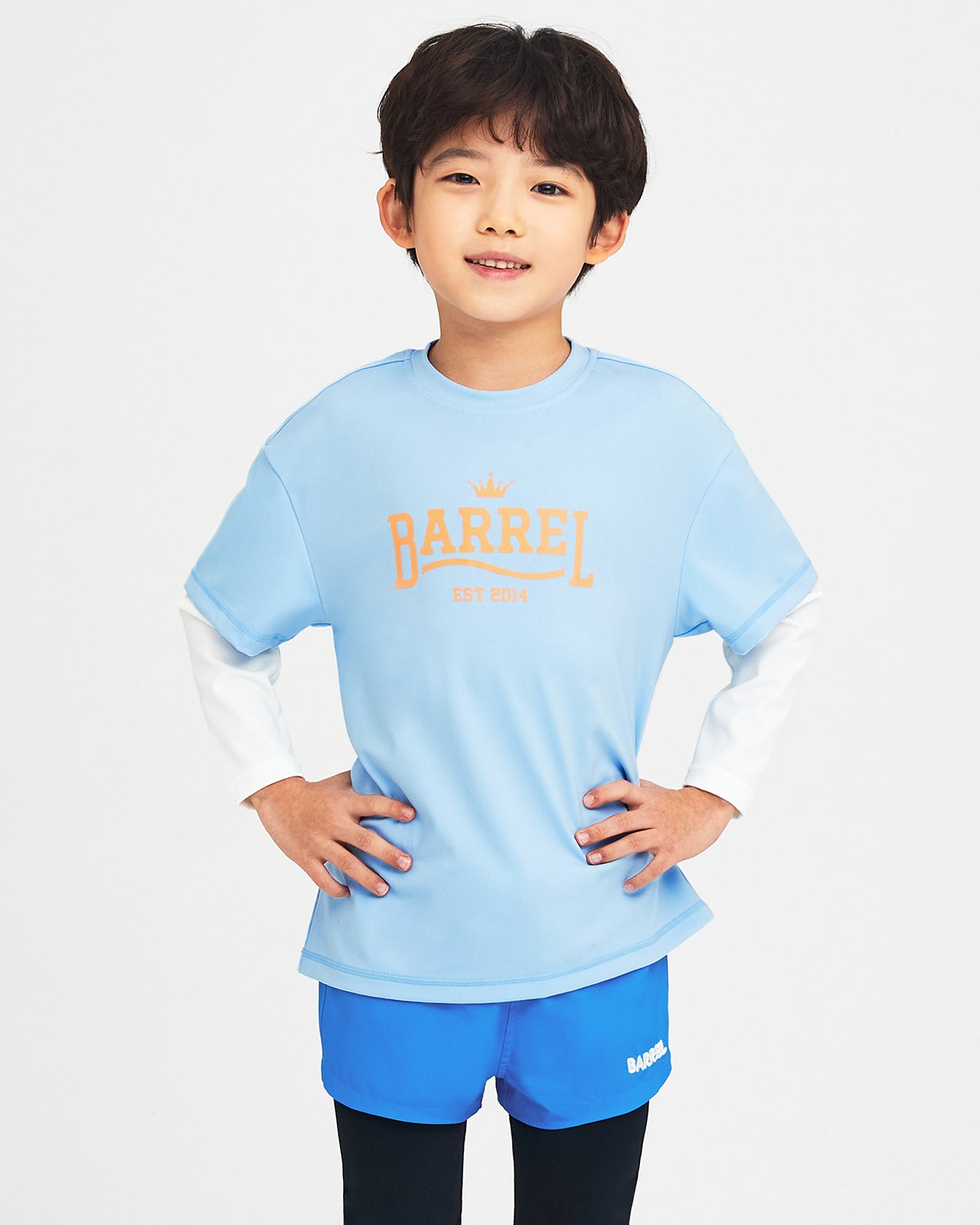 Barrel Kids Romantic Motion Layered Rashguard-AQUA_image1