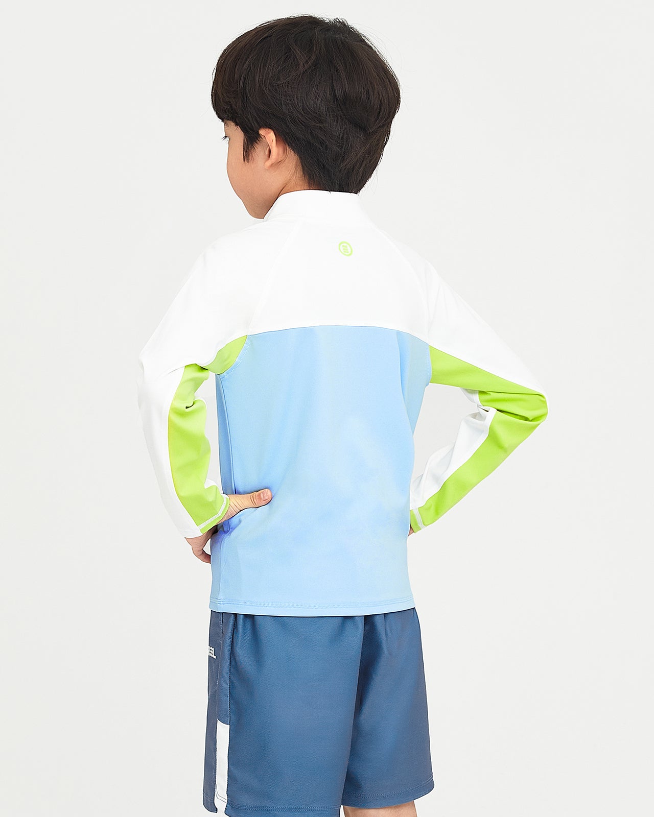 Barrel Kids Romantic Motion Zip-Up Rashguard-AQUA_image2