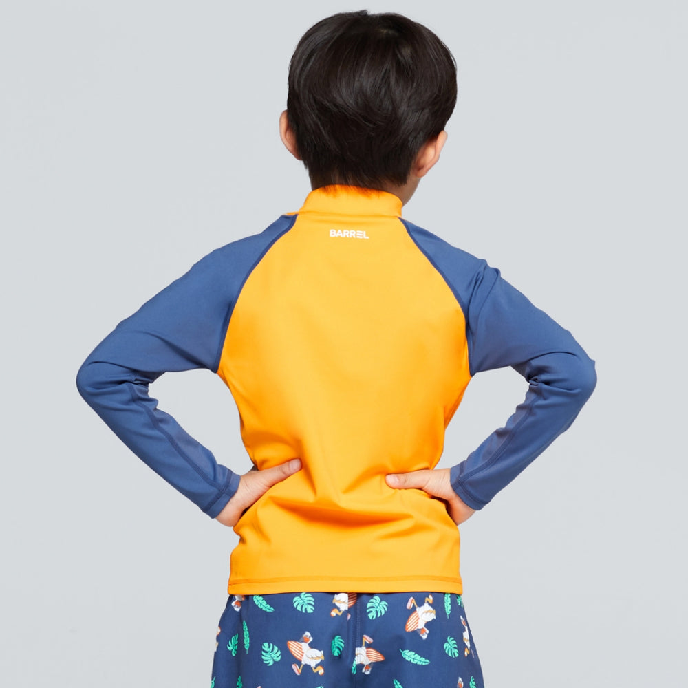 Barrel Kids Sunset Flamingo Rash Guard-ORANGE_image3