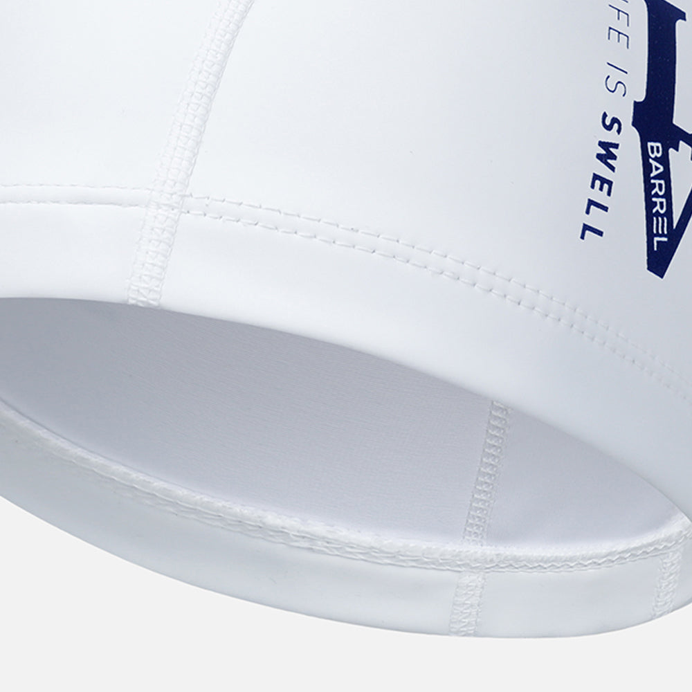 Barrel Love Silicone Coating Swim Cap-WHITE_image2