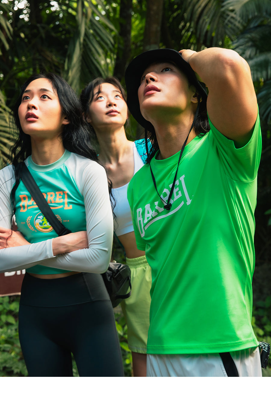 Barrel Men Romantic Motion S/S Rashguard-GREEN_image1