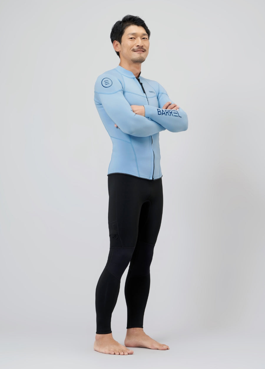 Barrel Mens Standard 2mm Neoprene Jacket-BLUE_image2