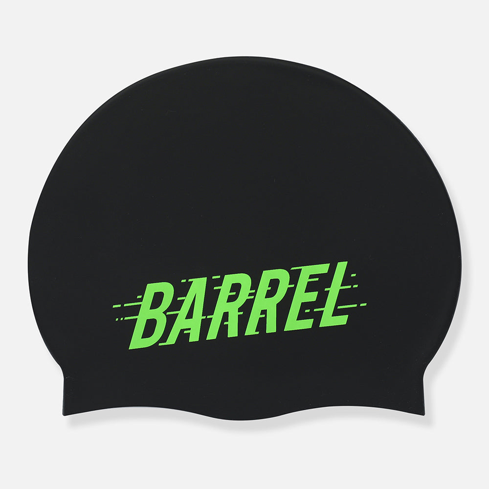 Barrel Rush Silicone Swim Cap-BLACK_image1