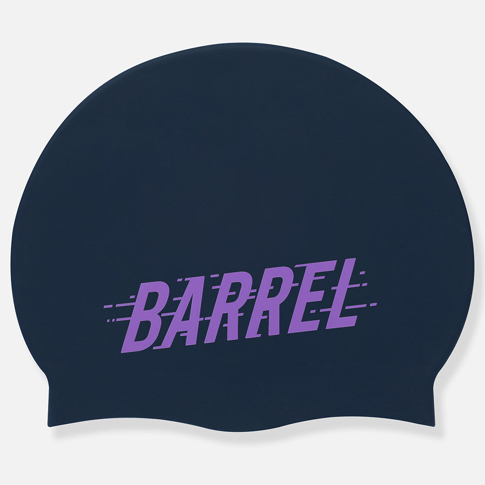 Barrel Rush Silicone Swim Cap-NAVY_image1