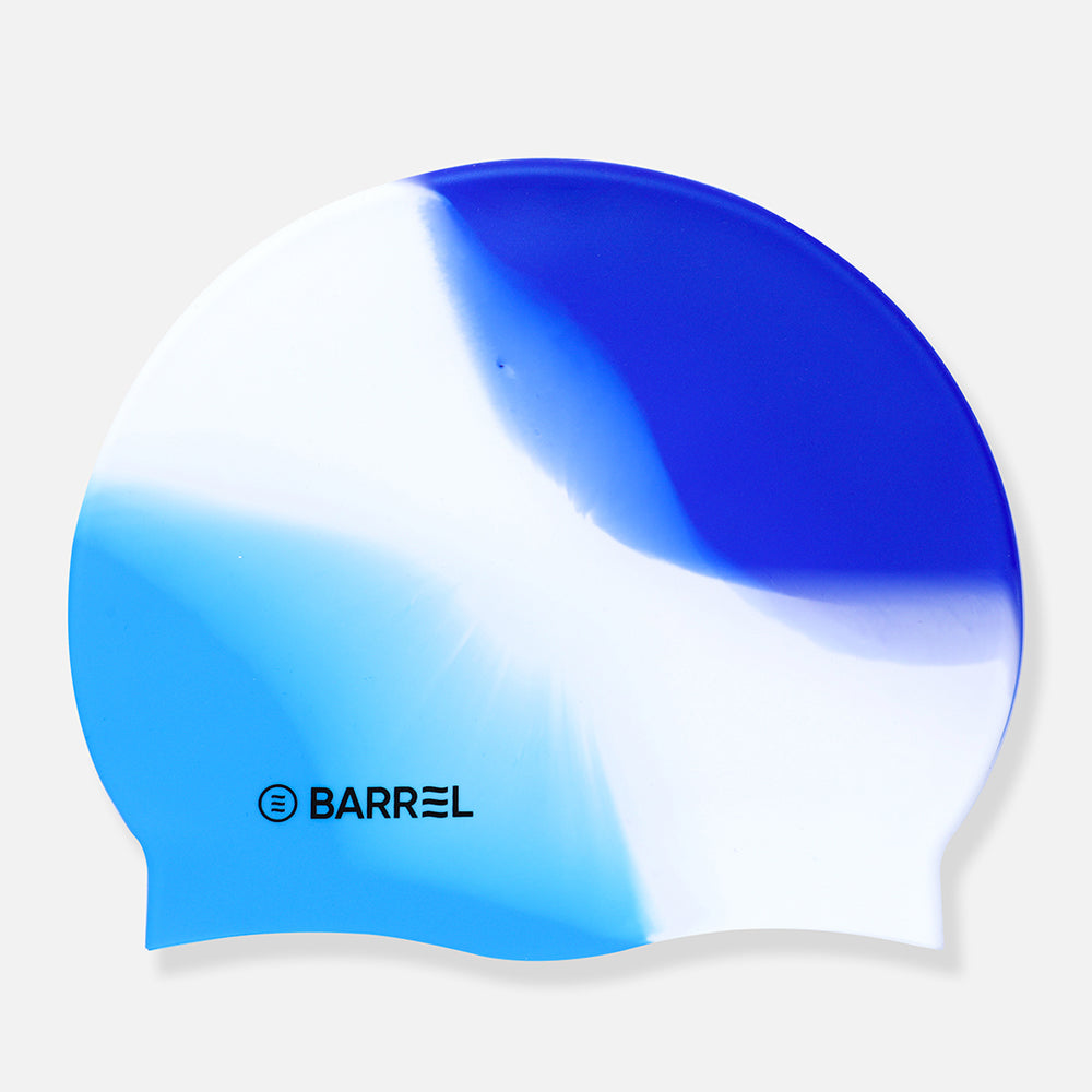 Barrel Sunrise Silicone Swim Cap-BLUE_image1