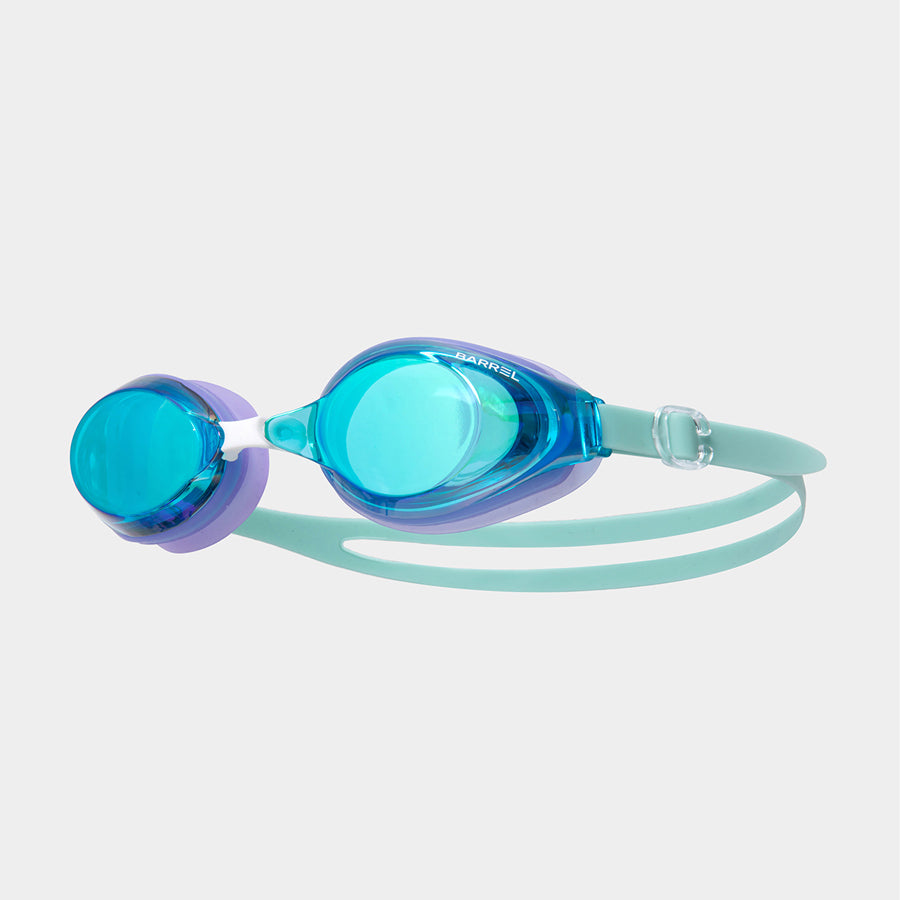 Barrel Training Mirror Swim Goggles-AQUA/MINT_image1