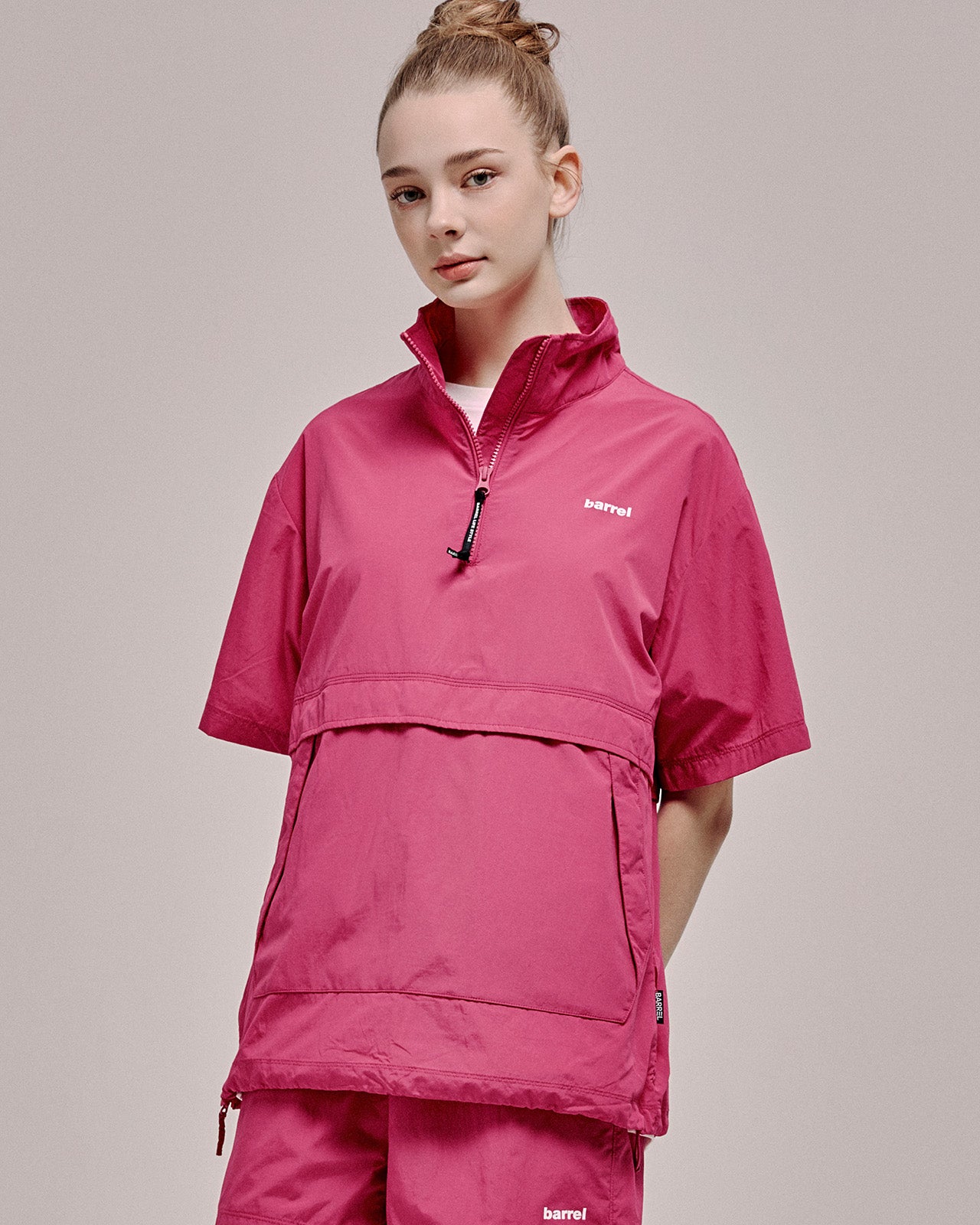 Barrel Unisex Acti B S/S Woven Anorak-MAGENTA_image1