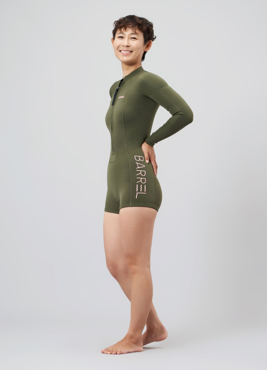 Barrel Womens Standard 2mm Springsuit-OLIVE_image2